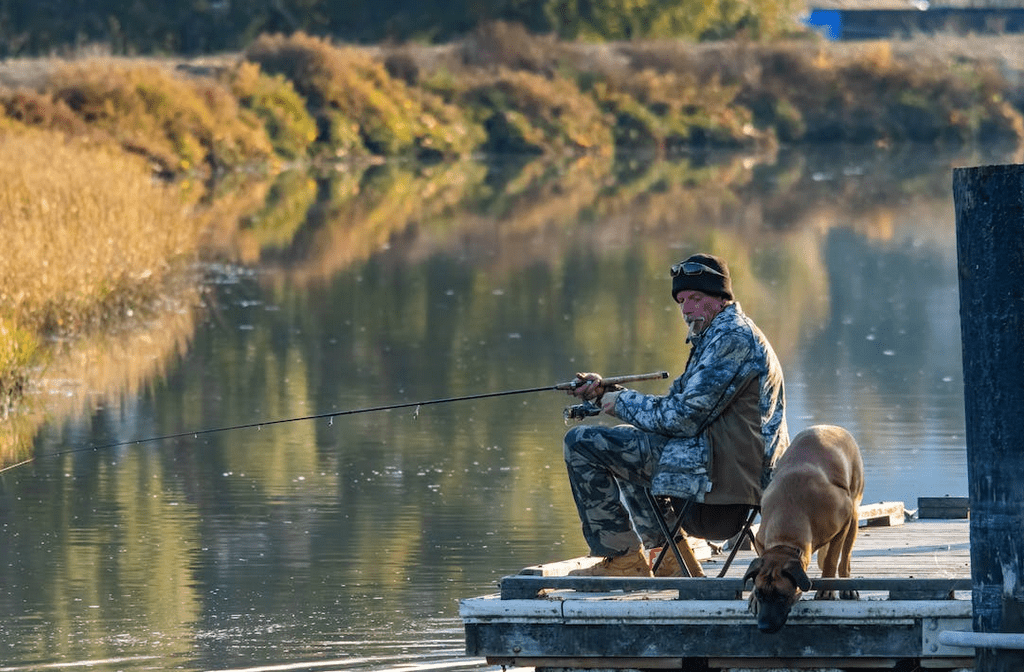 Military veteran with dog