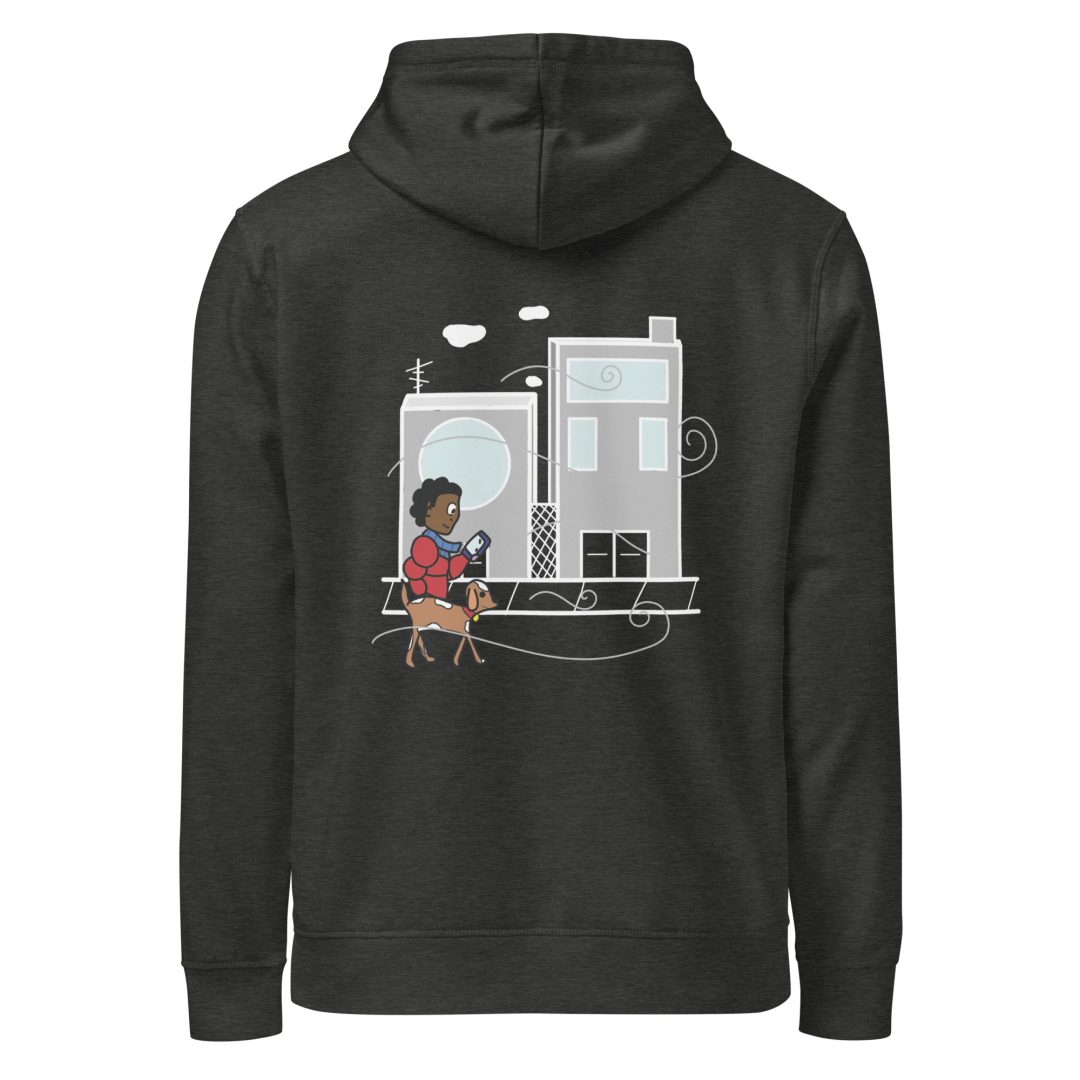 City Walk Unisex organic hoodie (Dark colors) - Image 10