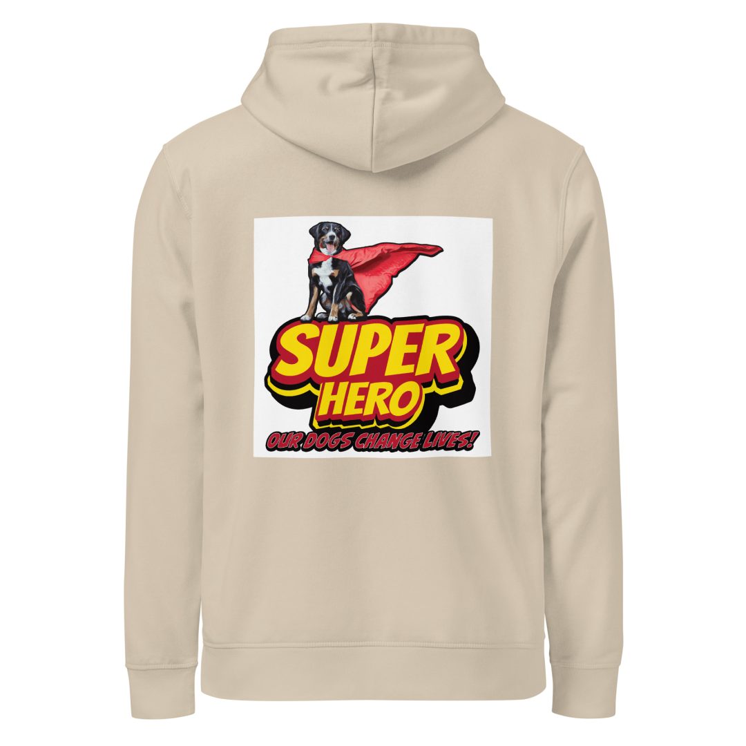 Super Hero Dog Unisex organic hoodie