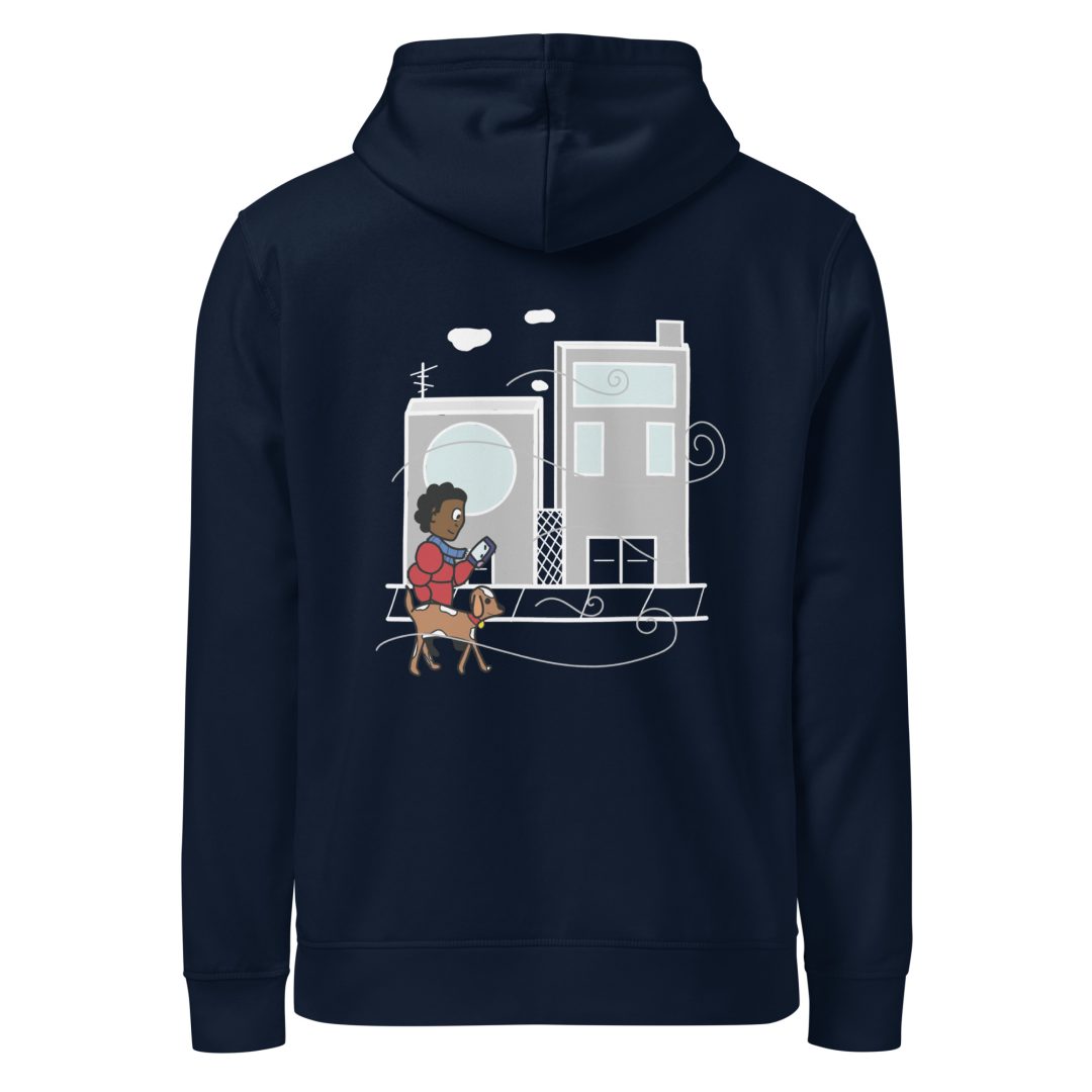 City Walk Unisex organic hoodie (Dark colors) - Image 6