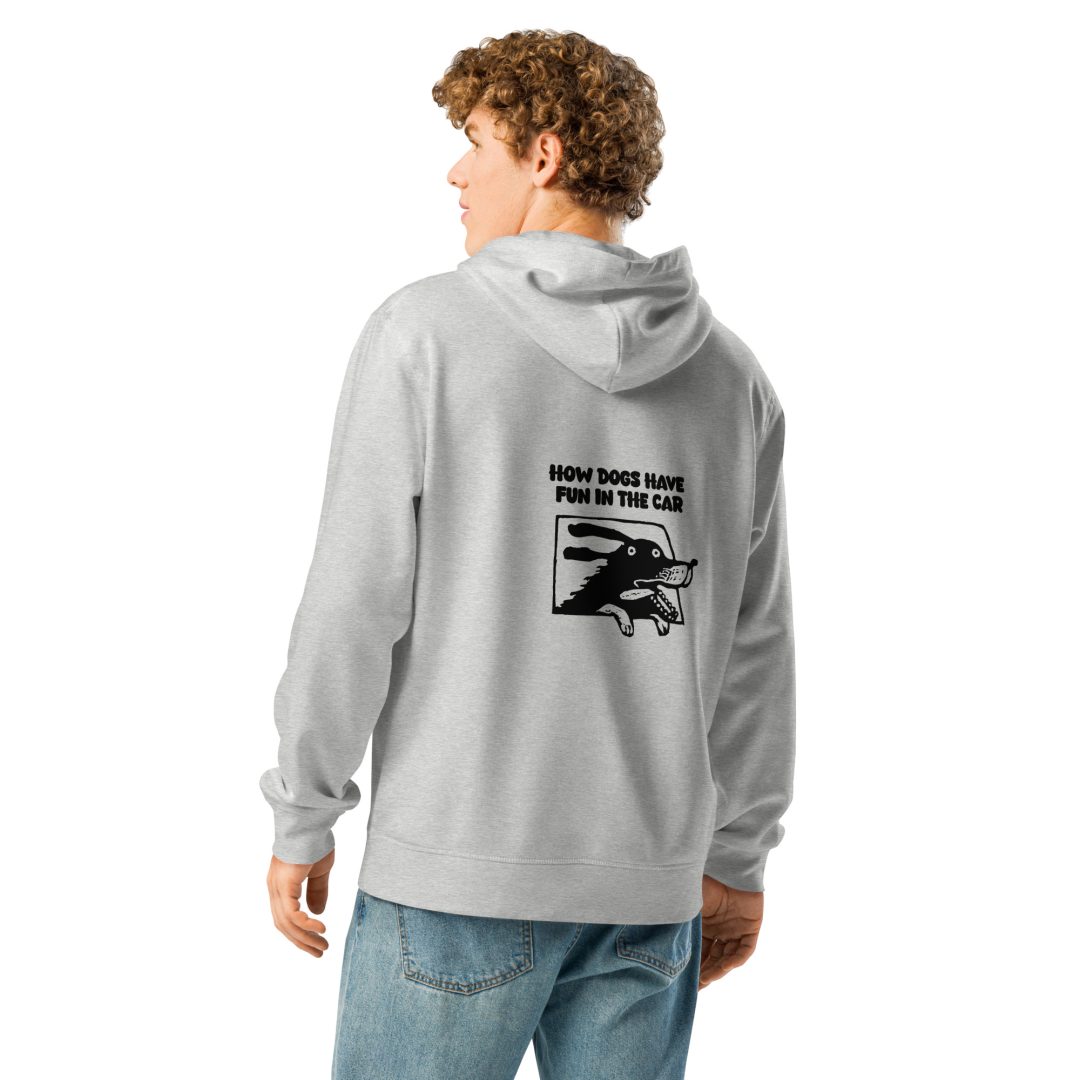 How Dogs Have Fun In the Car Unisex organic hoodie