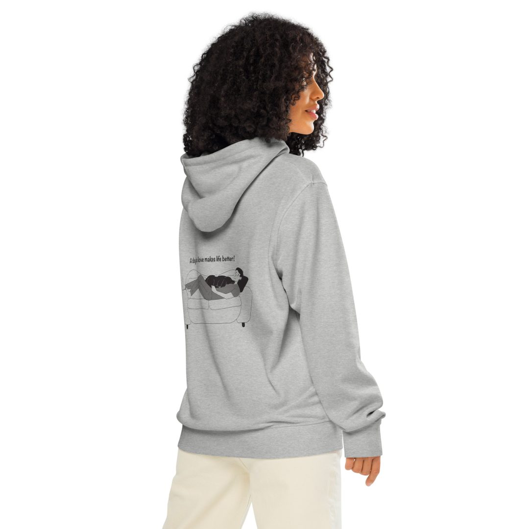 A dog's love makes life better Unisex organic hoodie