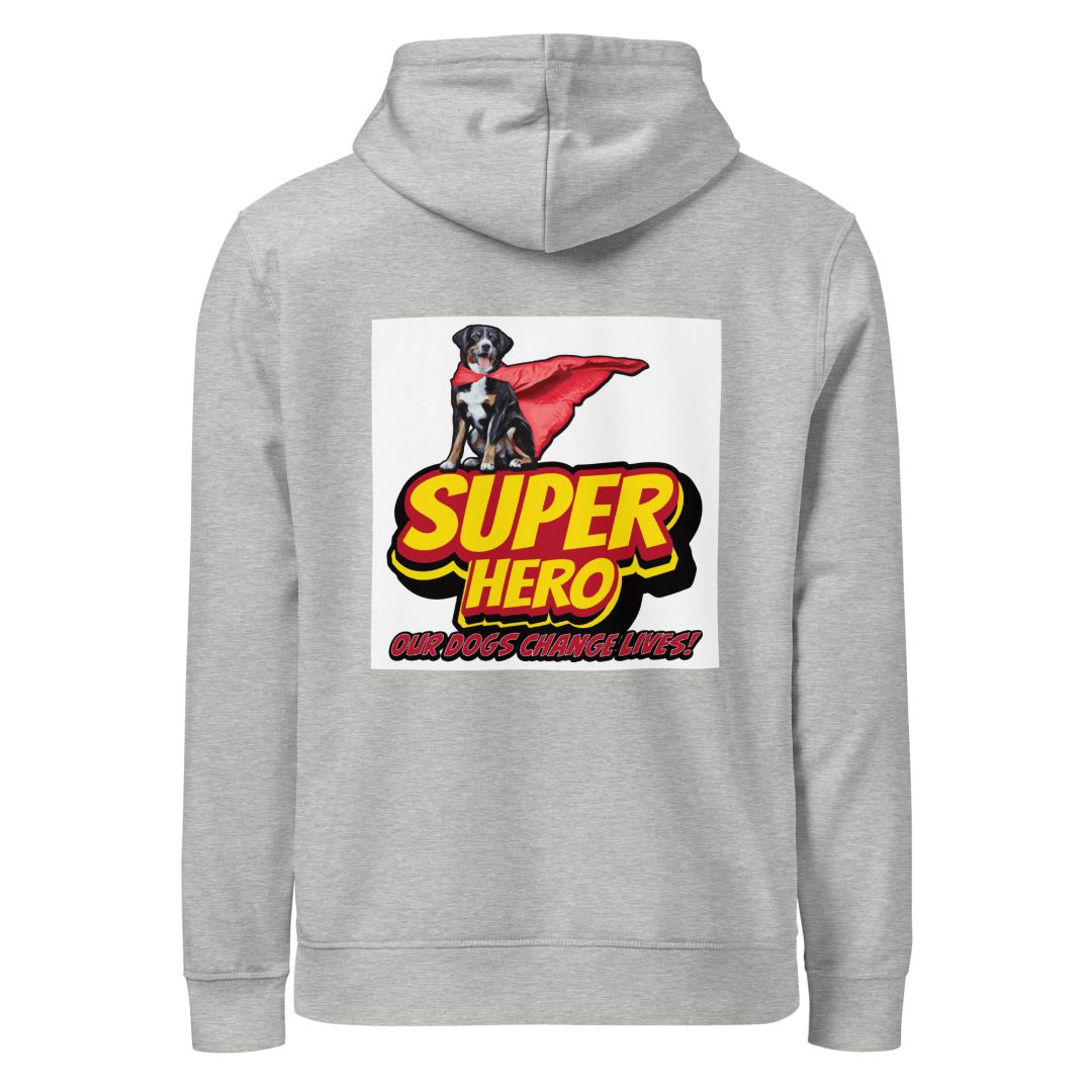 Super Hero Dog Unisex organic hoodie - Image 6