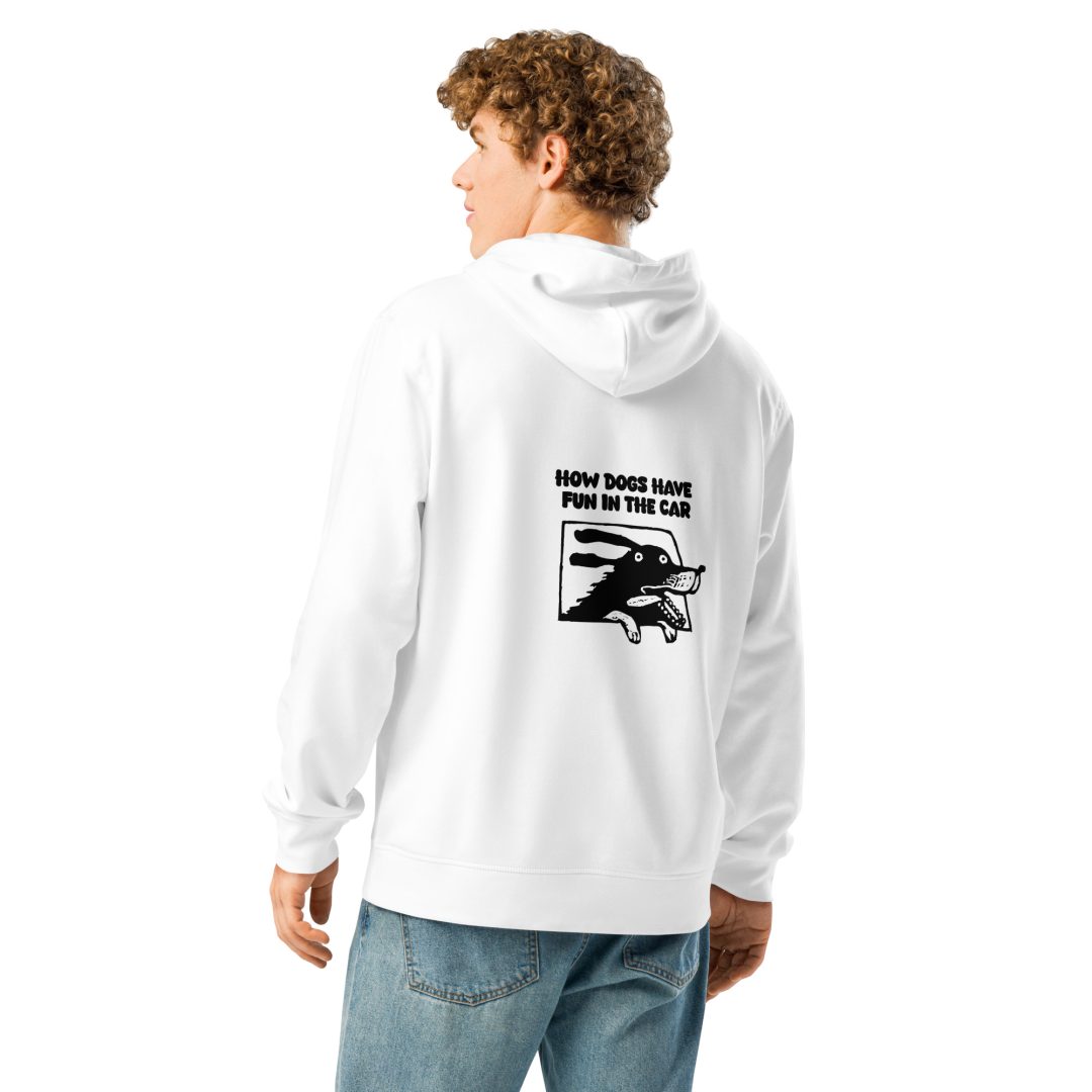 How Dogs Have Fun In the Car Unisex organic hoodie - Image 6