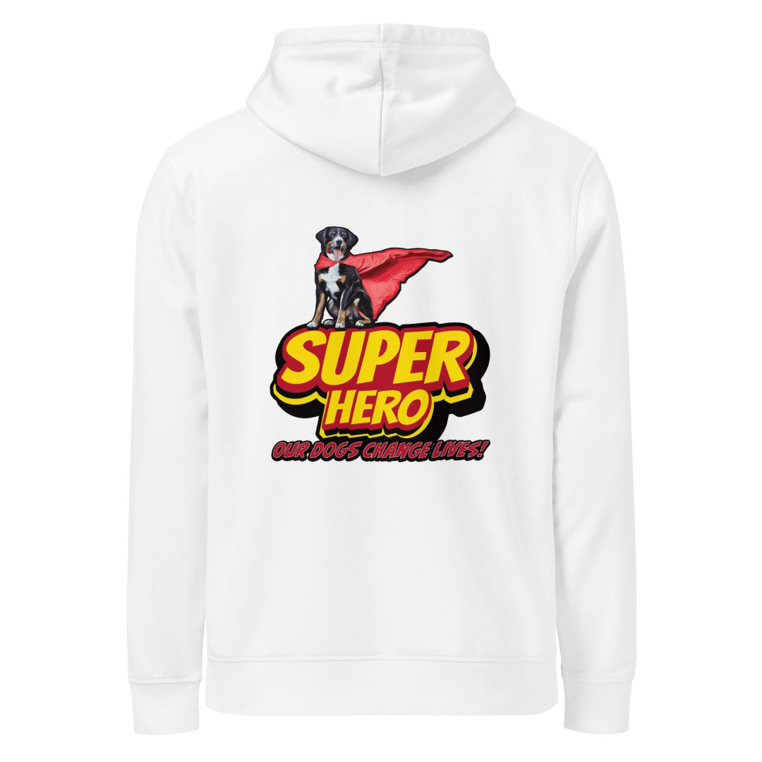 Super Hero Dog Unisex organic hoodie - Image 10
