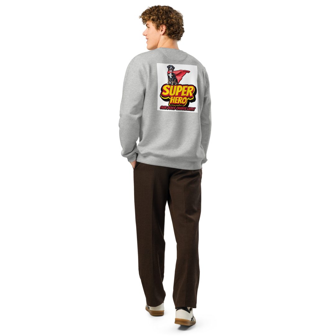 Super Hero Dog Unisex organic sweatshirt - Image 5