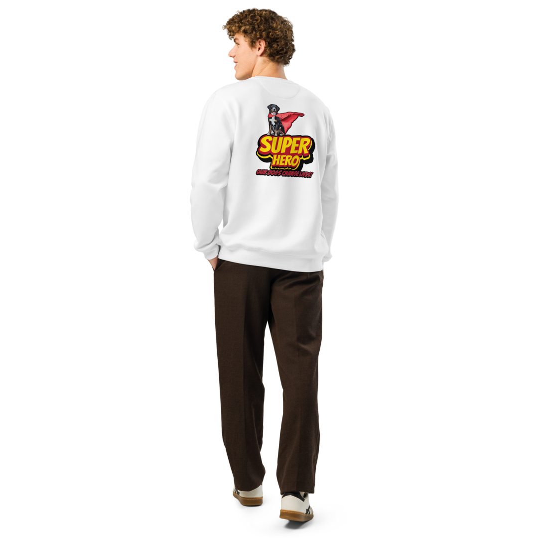 Super Hero Dog Unisex organic sweatshirt - Image 9