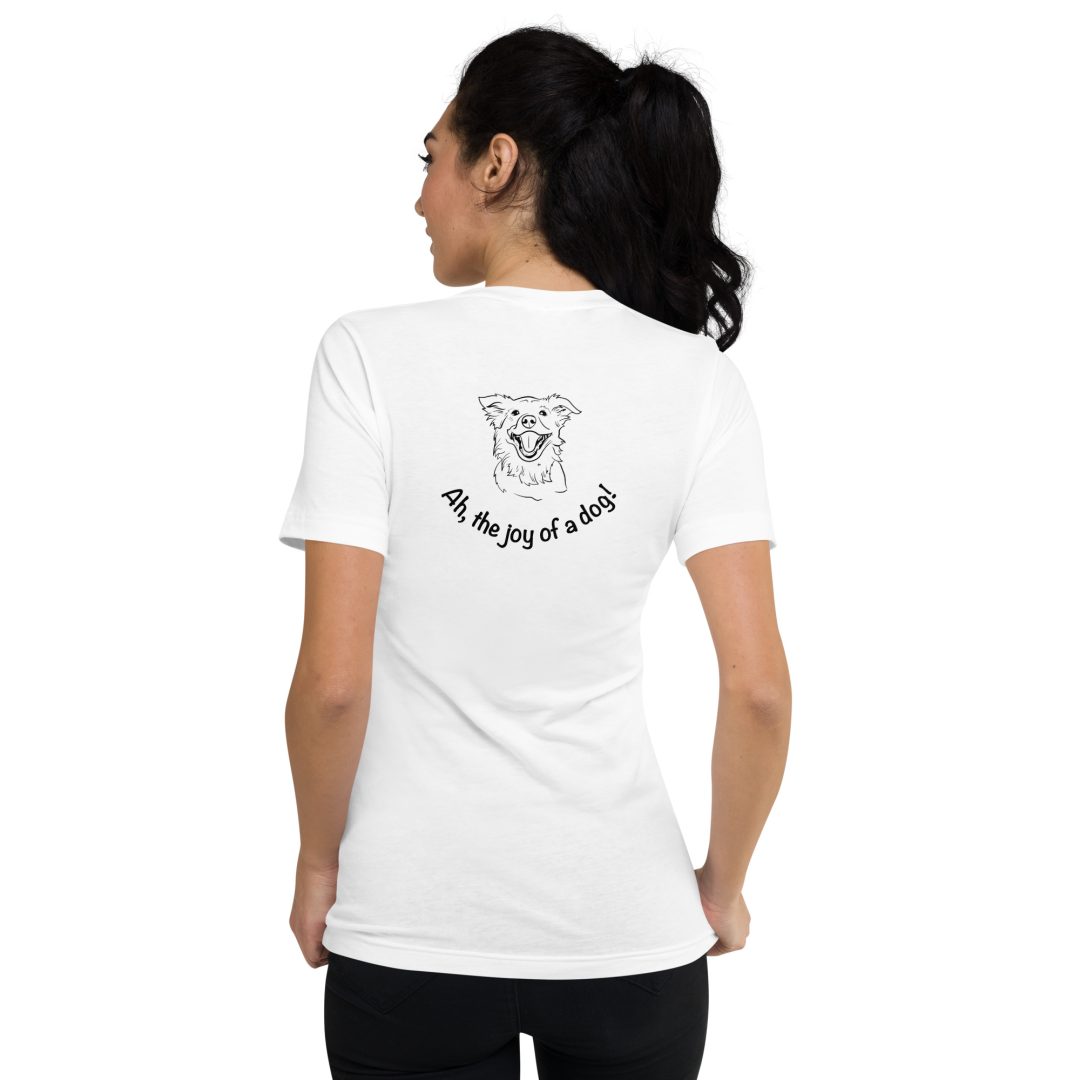 Joy of a Dog Unisex V-Neck T-Shirt - Image 4