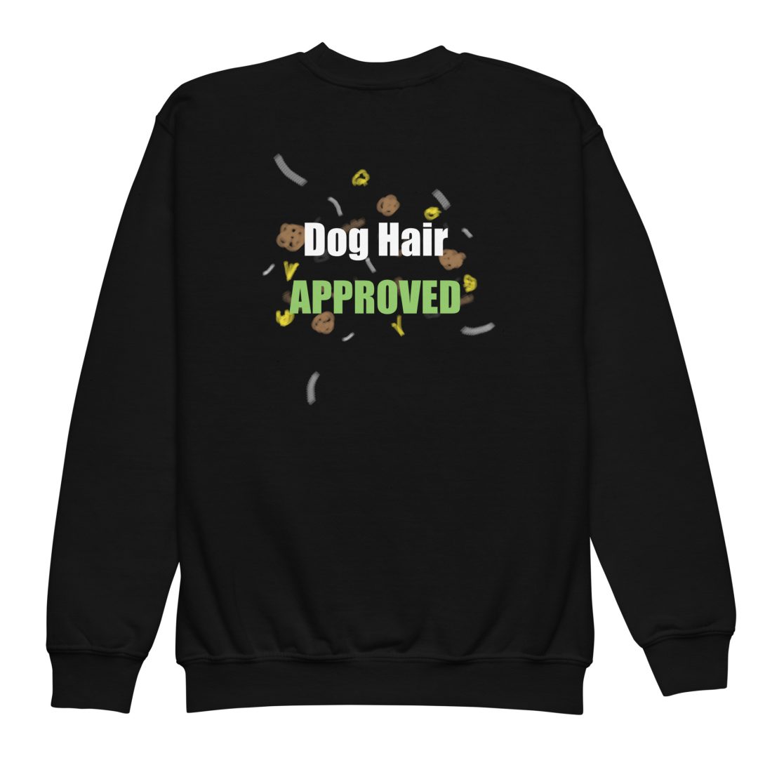 Dog Hair Approved Youth sweatshirt (Dark colors) - Image 2