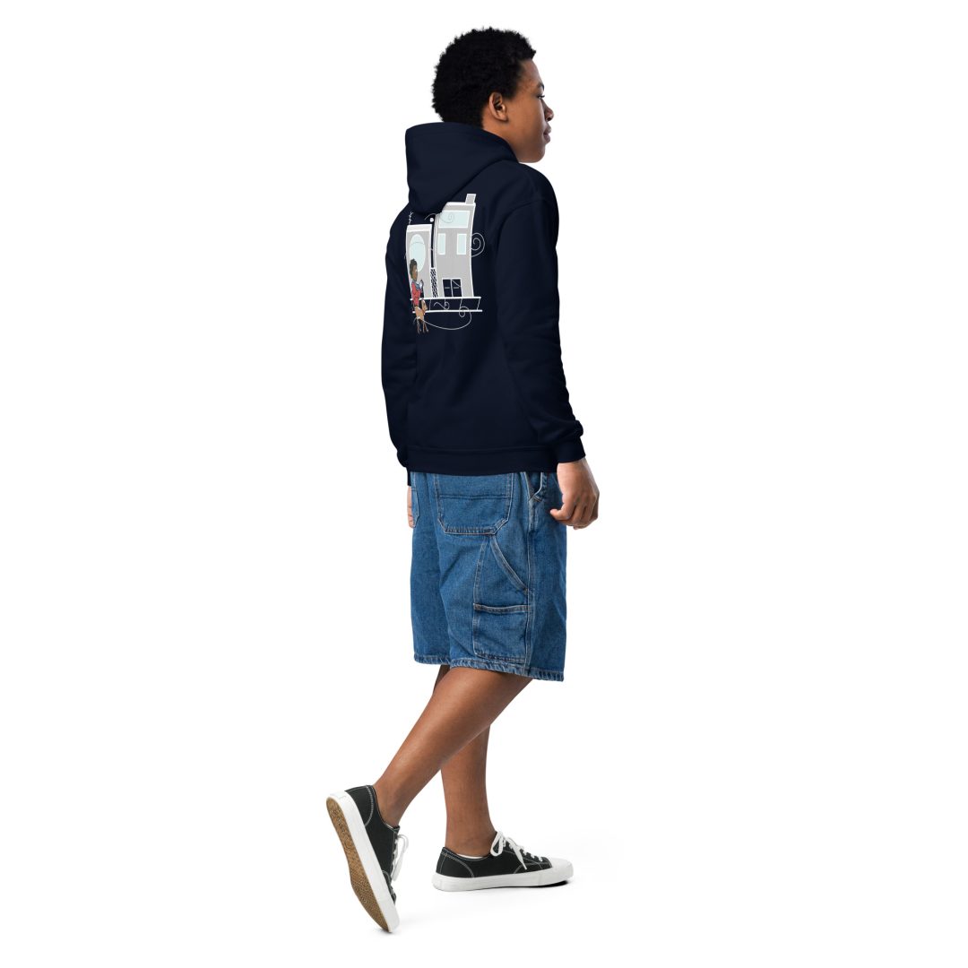 City Walk Youth hoodie (Dark colors) - Image 10