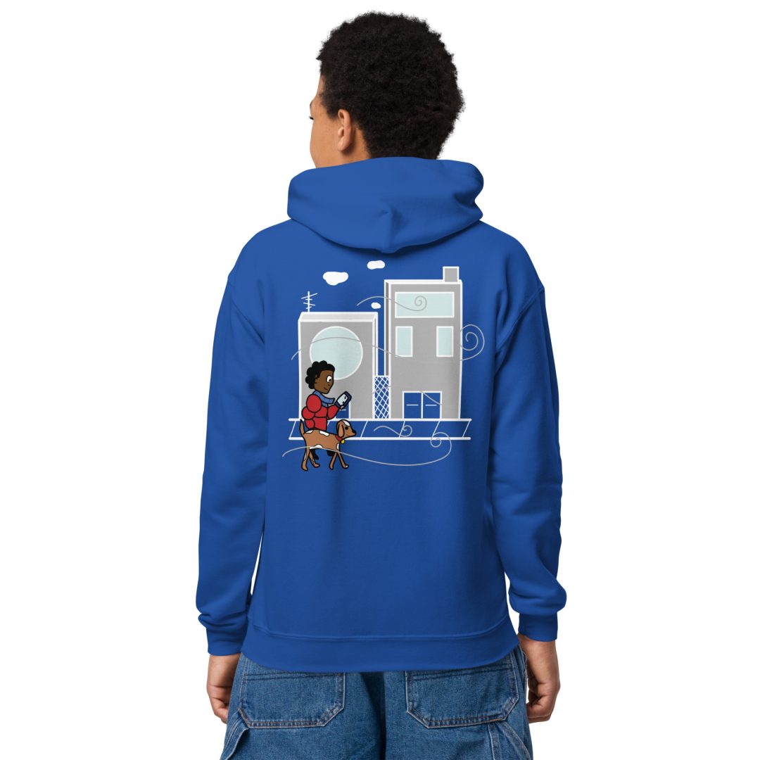 City Walk Youth hoodie (Dark colors) - Image 14