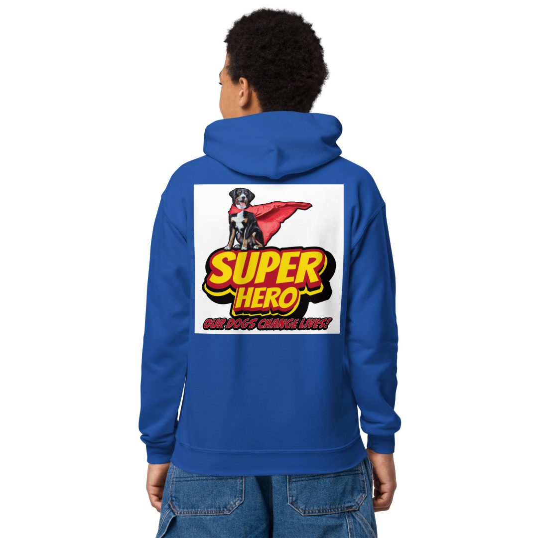 Super Hero Dog Youth hoodie - Image 4