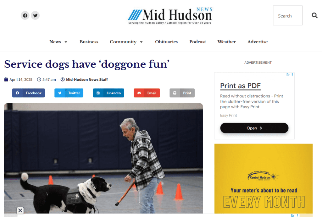 Press Feature in the Mid Hudson News