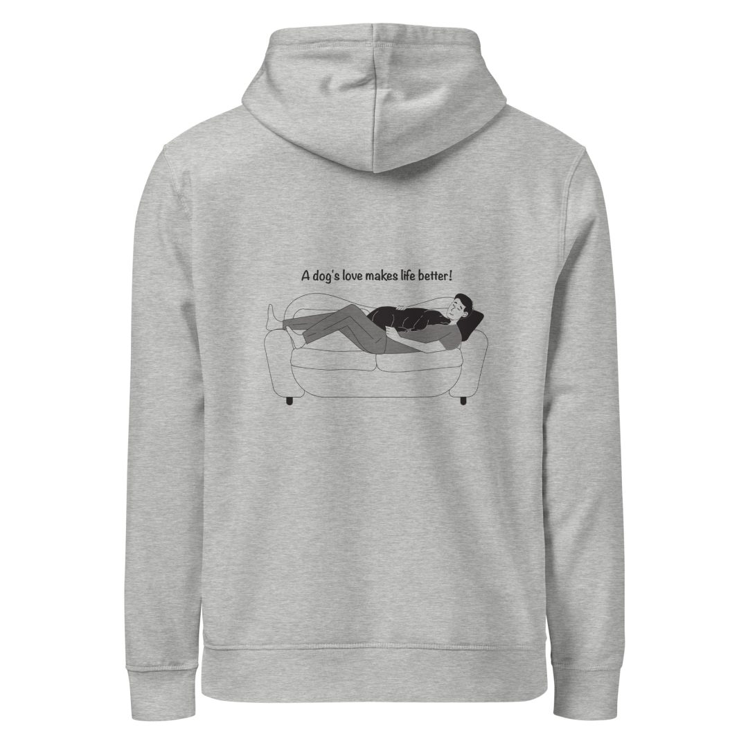 A dog's love makes life better Unisex organic hoodie - Image 5
