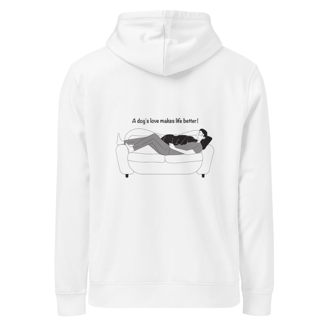 A dog's love makes life better Unisex organic hoodie - Image 10