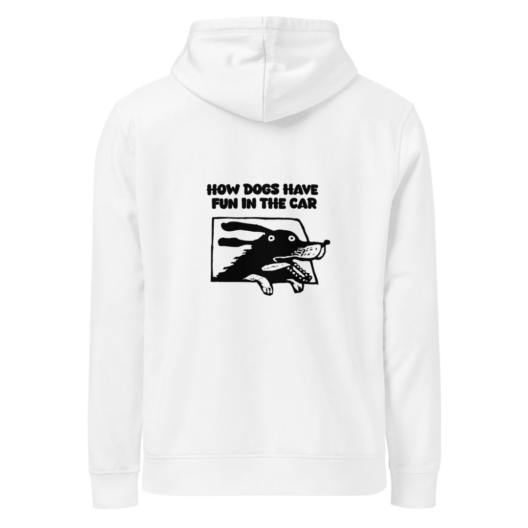 How Dogs Have Fun In the Car Unisex organic hoodie - Image 10