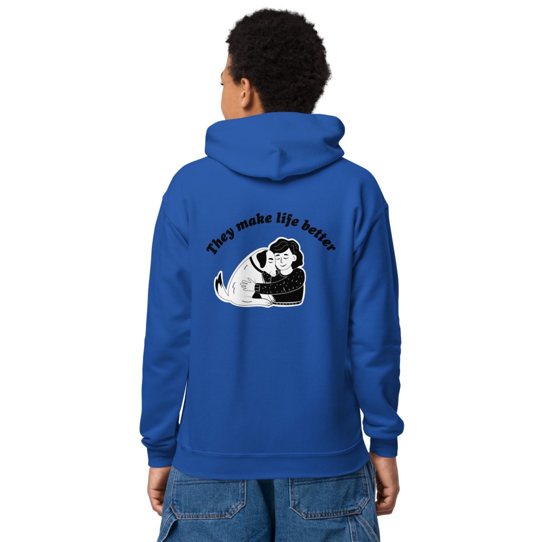They Make Life Better Youth hoodie - Image 10